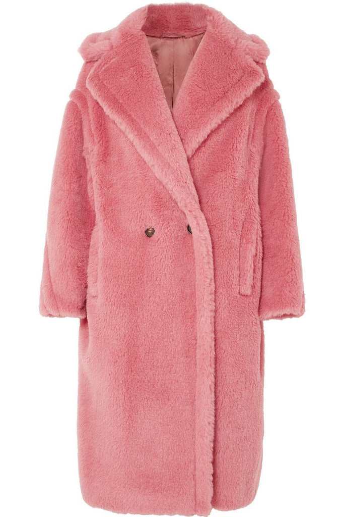 Camila Pink Faux Fur Teddy Coat – Catwalk Connection