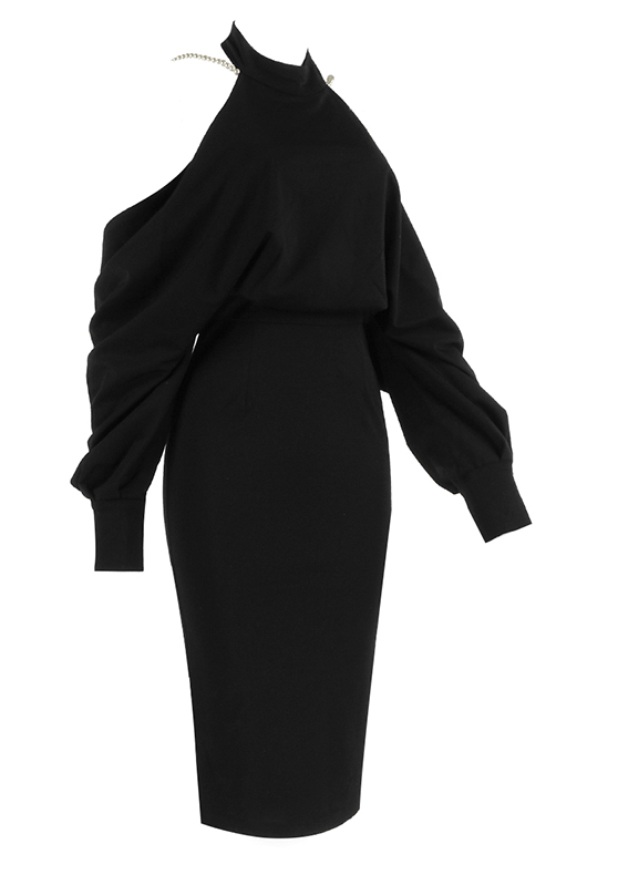Marilyn Black Midi Dress – Catwalk Connection